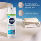 NIVEA MEN Sensitive Cool Shave Gel for Sensitive Skin, Alcohol Free Shaving Gel with Chamomile Extract, 7 Oz Can, Pack of 3