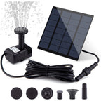 Solar Fountain Pump Kit With Separate Solar Panel, 1.8 W Upgraded Solar Water Pump With 9.84Ft Cable & 4 Nozzles Solar Water Fountain For Bird Bath,Pond, Patio Garden Water Pump With Built-In Filter