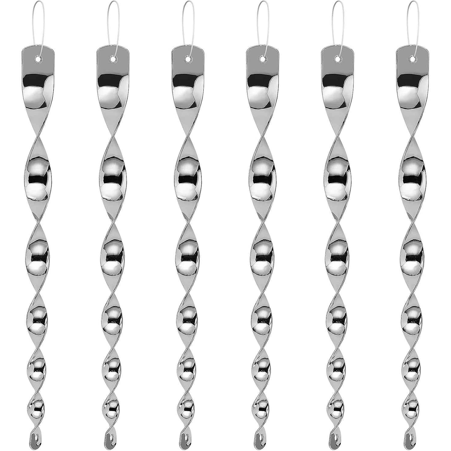 Besmon Woodpecker Bird Scare Devices，Reflective Scare Rods Control Device To Keep Birds Away From Patio Pool（Christmas Reflective Strip Hanging Home As Decoration） (6Pcs)