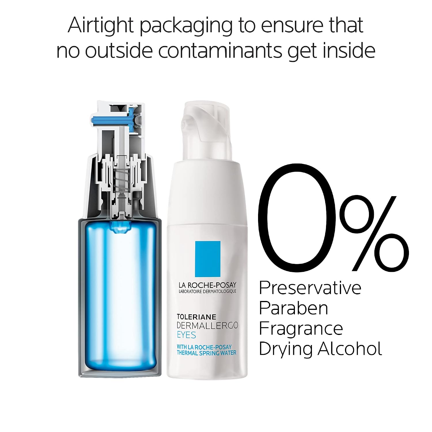 La Roche-Posay Toleriane Dermallergo Eye Cream Soothing Repair Moisturizer, Soothes And Comforts Sensitive Skin, Allergy Tested, Fragrance Free, Alcohol Free, Formerly Toleriane Ultra Eyes