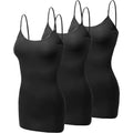 Women's Basic Casual Long Camisole Adjustable Strap Cami Layering Top