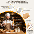 Adjustable Bread Knife For Homemade Bread Sourdough, Bamboo Handle | 304 Stainless Steel, Precision Slicing Guide, Bow Bread Knife With Extra Blade, Manual Bread Cutter, Gift For Bakers