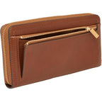 Fossil Women'S Logan Leather Rfid-Blocking Zip Around Clutch Wallet With Wristlet Strap For Women