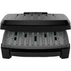 George Foreman® Fully Submersible™ Grill, New Dishwasher Safe, Wash The Entire Grill, Easy-To-Clean Nonstick, Black/Grey