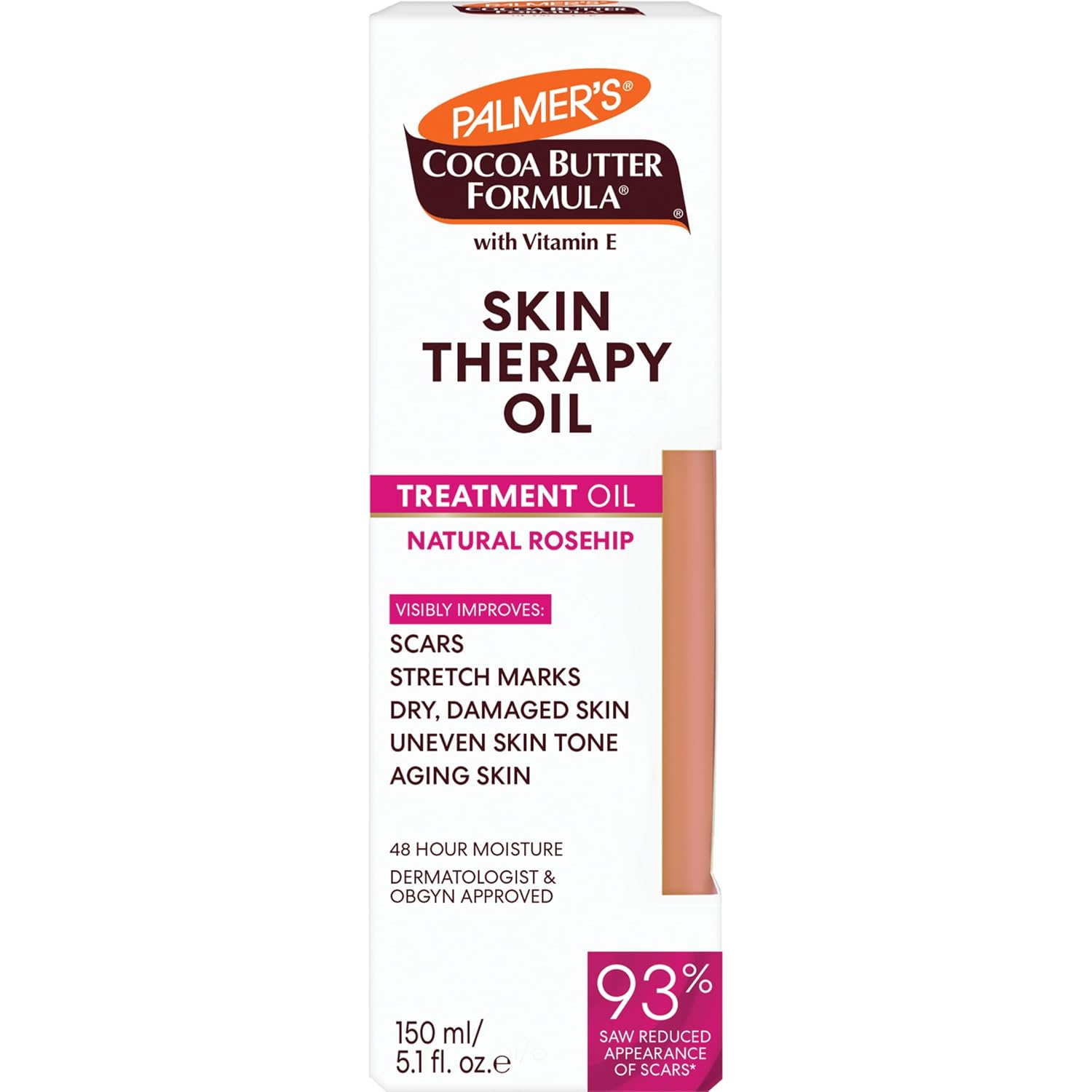 Palmer'S Cocoa Butter Formula Skin Therapy Moisturizing Body Oil With Vitamin E, Rosehip Fragrance, 5.1 Ounces