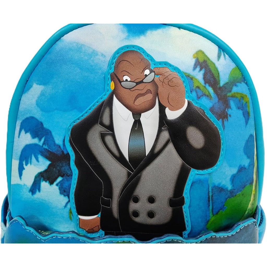 Loungefly Disney Lilo And Stitch Mini Backpack Cobra Bubbles Beach Scene Double Strap Shoulder Bag Purse
