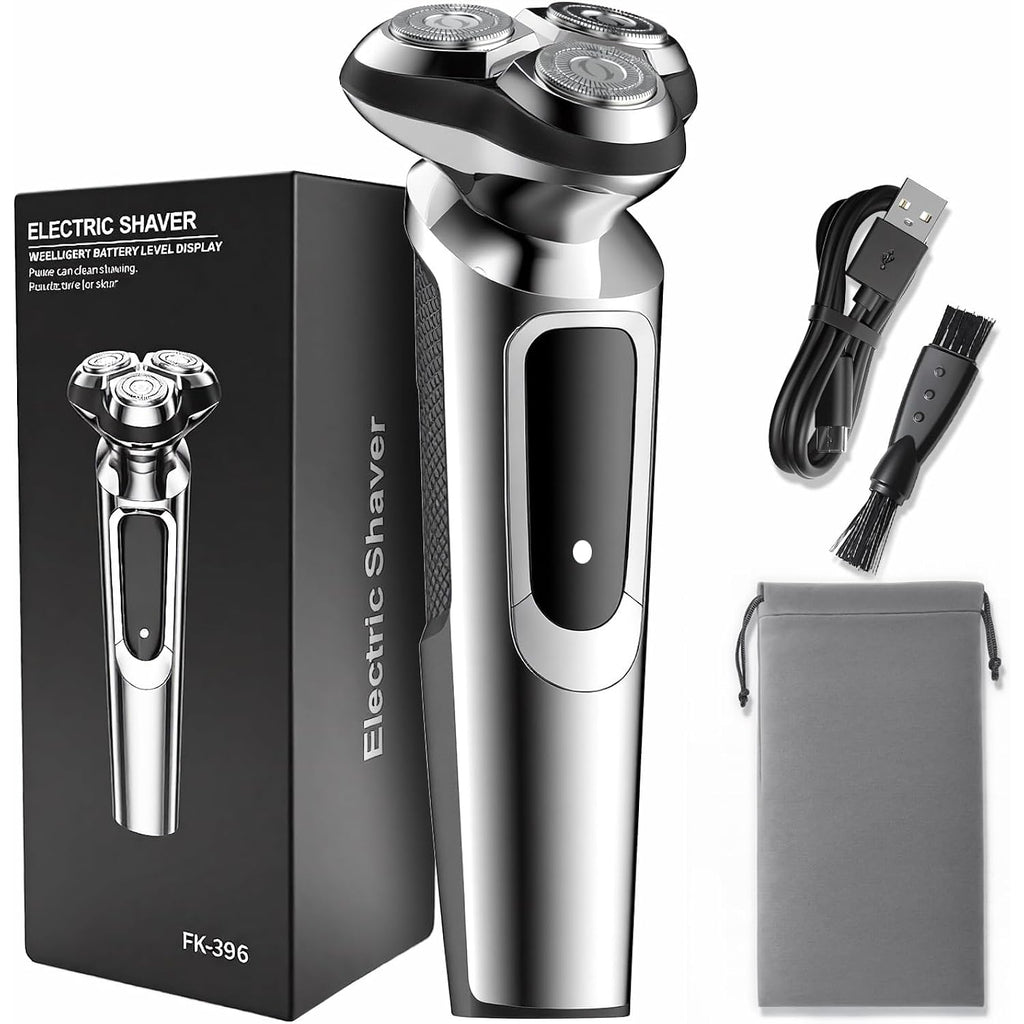 Electric Razor for Men, 2025 Upgraded Electric Shavers for Men, USB-C Rechargeable, Wet & Dry Shaver with Pop-up Trimmer and Travel Case (Black)