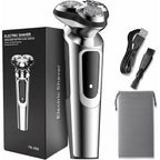 Electric Razor for Men, 2025 Upgraded Electric Shavers for Men, USB-C Rechargeable, Wet & Dry Shaver with Pop-up Trimmer and Travel Case (Black)