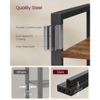 Vasagle 6-Tier Bookshelf, Bookcase With Steel Frame, Book Shelf For Living Room, Home Office, Study, 11.8 X 26 X 73.2 Inches, Industrial Style, Rustic Brown And Ink Black Ulls062B01