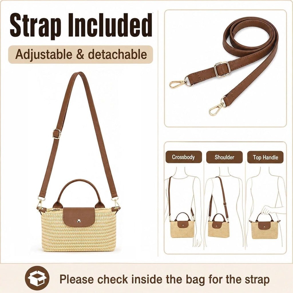 Woven Crossbody Bag, Small Black Weave Mini Tote Bag, Designer Crossbody Bags For Women