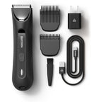 MANSCAPED® The Lawn Mower® 3.0 Plus Groin & Body Hair Trimmer – Updated SkinSafe® Trimmer Blade, Waterproof Wet/Dry Groomer, USB-C Rechargeable, Men’s Wireless Ball Shaver, Tuxedo Black