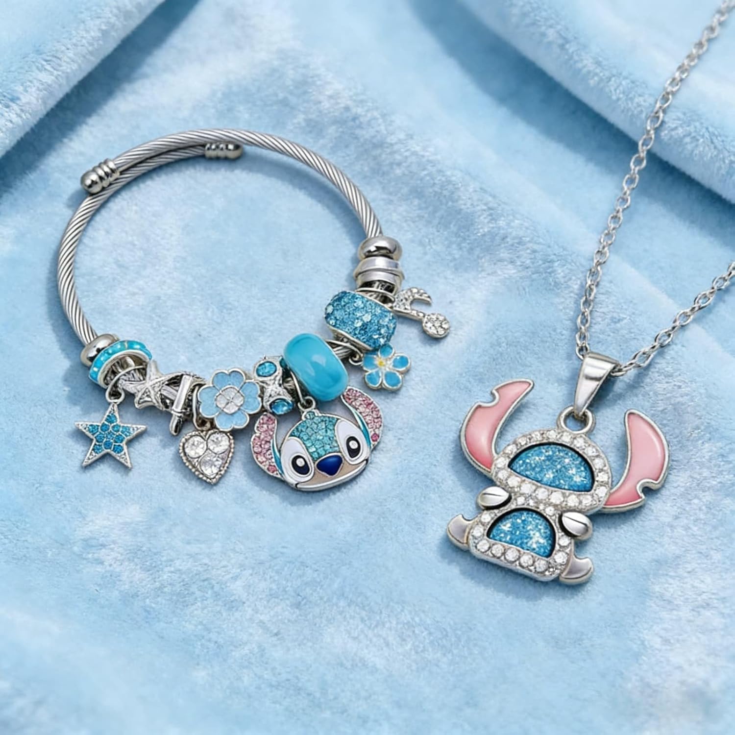 Cute Necklace Bangle Set for Women Gifts Trendy Stuff Jewelry Gifts For Women Sister Niece Daughter Granddaughter