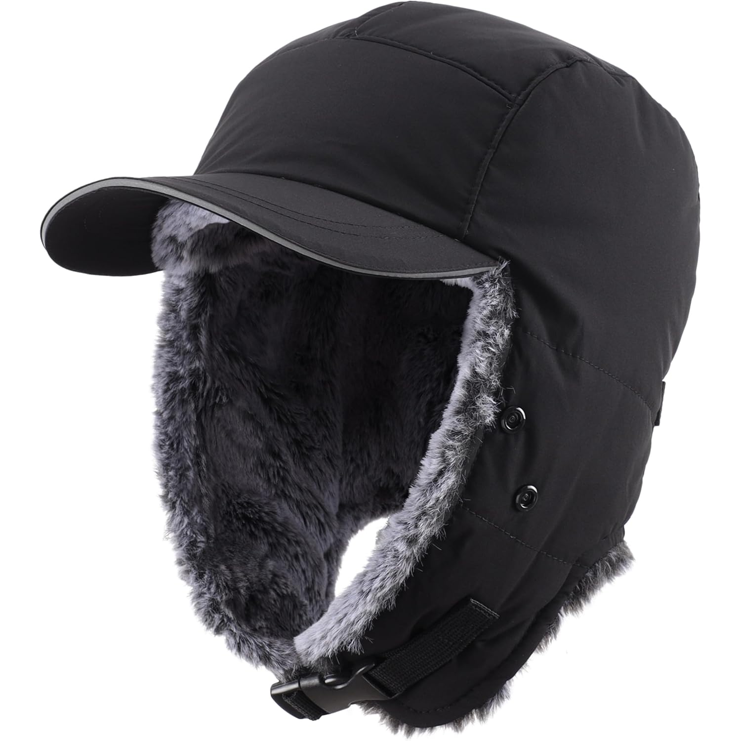 Connectyle Trapper Hat for Men Women Faux Fur Winter Hat with Ear Flaps Water-Resistant Hunting Hats Ushanka Skiing Cap