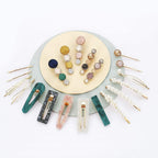 Mehayi 20 Pcs Macaron Pearl Acrylic Resin Fashion Hair Clips Set, Cute Hair Barrettes Bobby Pins, Boho Fancy Hairpin Accessories Headwear Styling Tools, Gifts For Women Girls Decorative Wedding
