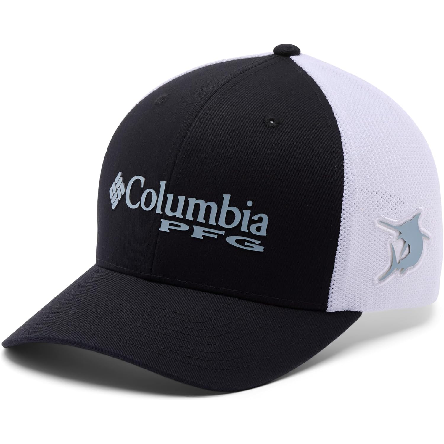 Columbia PFG Mesh Ball Cap Black/Crushed Blue/Marlin