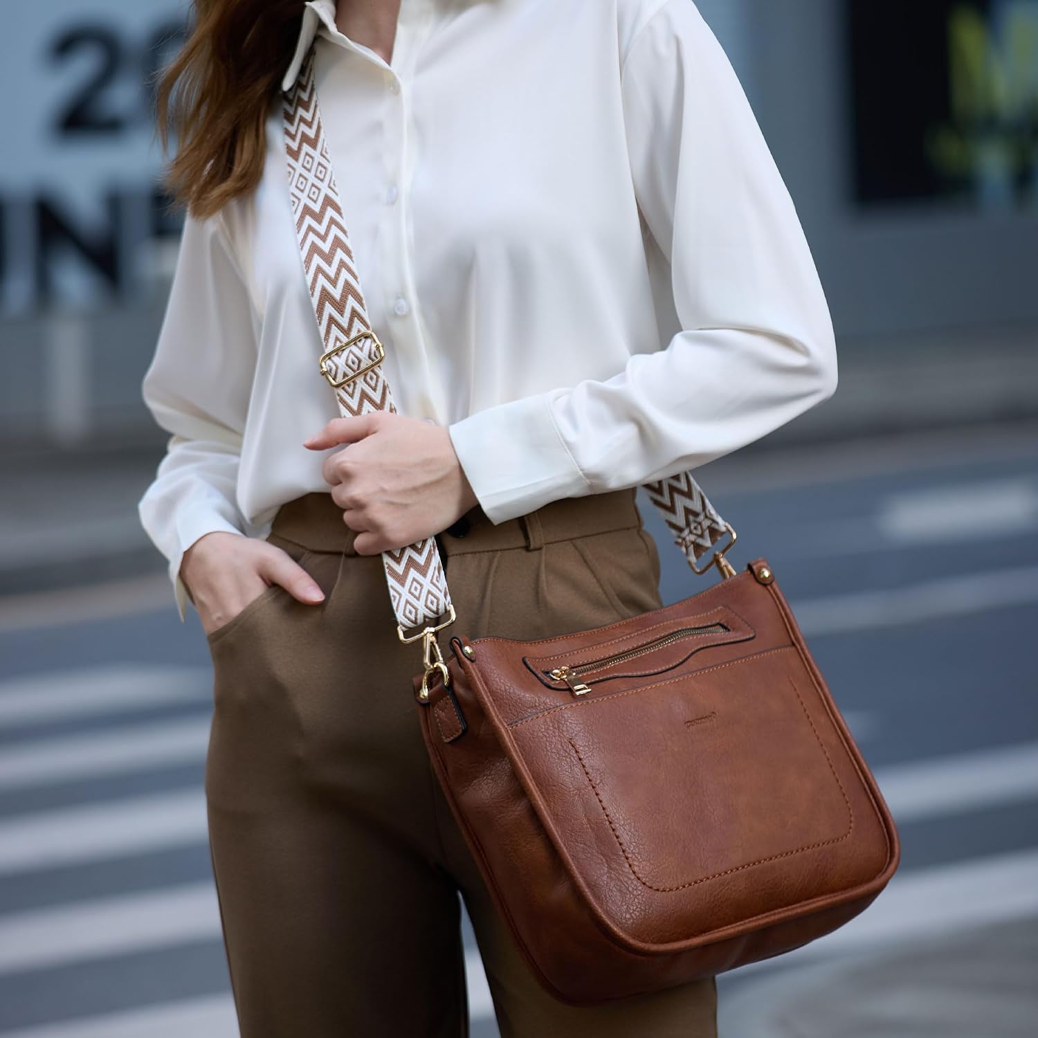 Tantomi Vegan Leather Crossbody Bags For Women Hobo Travel Purse Multi-Pocket Trendy Handbags & Womens Crossbody Bag
