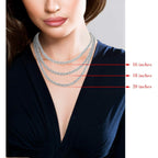 Miabella 925 Sterling Silver Italian Byzantine Necklace for Women, Handmade in Italy