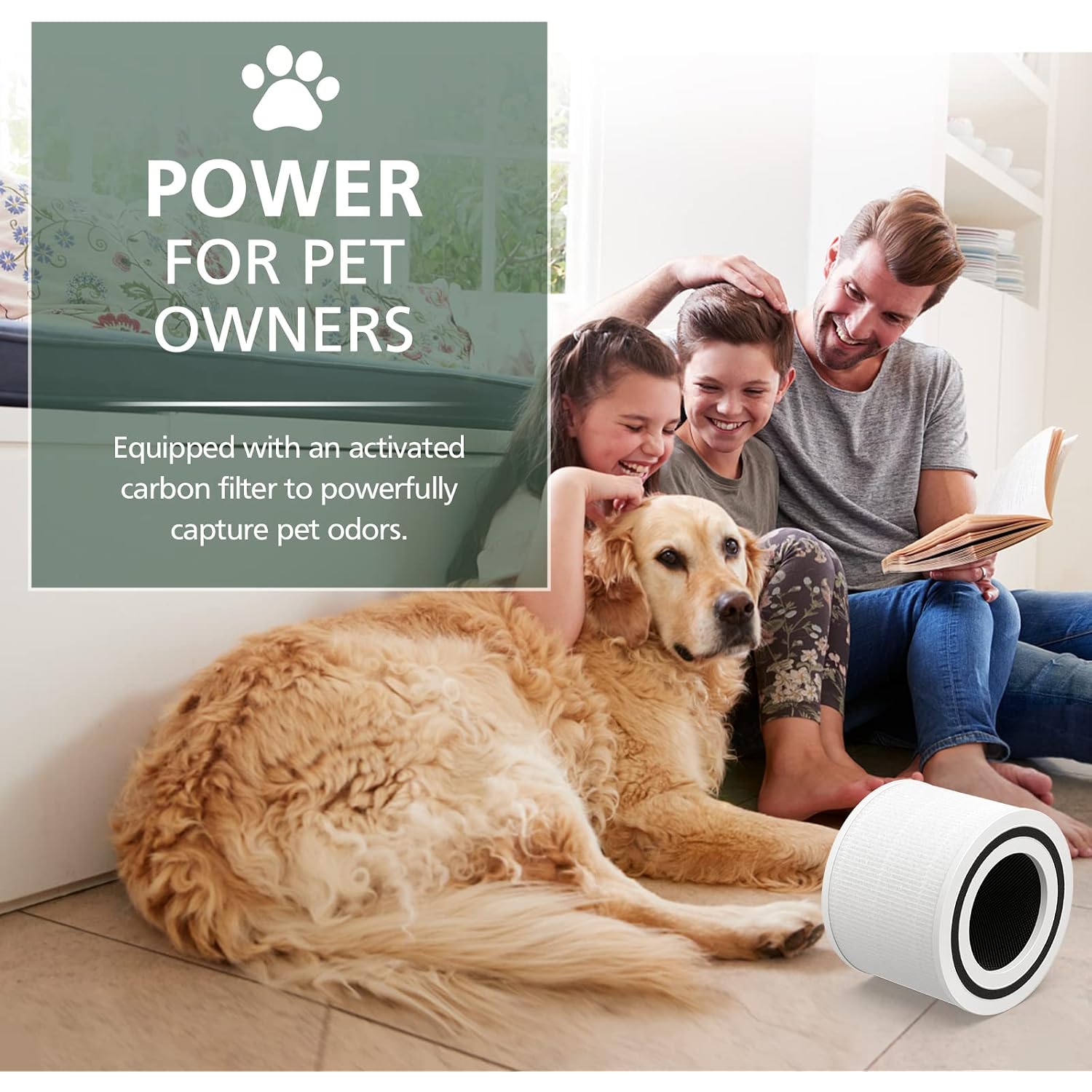 Core P350 Pet Care Replacement Filter For Levoit Core P350-P Core 300 Air Purifier For Pet, 3-In-1 Activated Carbon Filter Replacement For Pet Dander, Odors, Part # Core P350-Rf, 2 Pack
