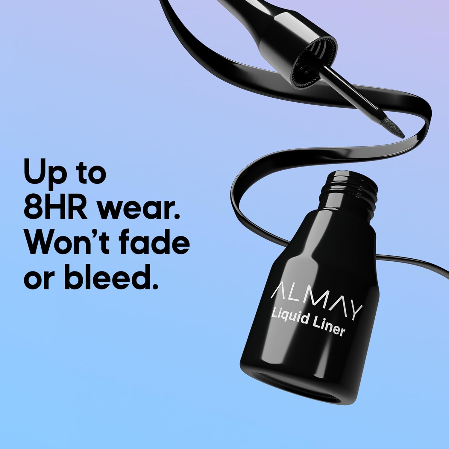 Almay Liquid Eyeliner, Waterproof, Fade-Proof Eye Makeup, Easy-To-Apply Liner Brush (Packaging May Vary), 221 Black