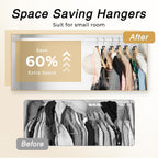 House Day Space Saving Hanger Hooks 60 Pack, Black Clothes Hanger Connector Hooks, Heavy Duty Hanger Hooks Space Saver, Premium College Dorm Room Essentials, Good Closet Organizers And Storage