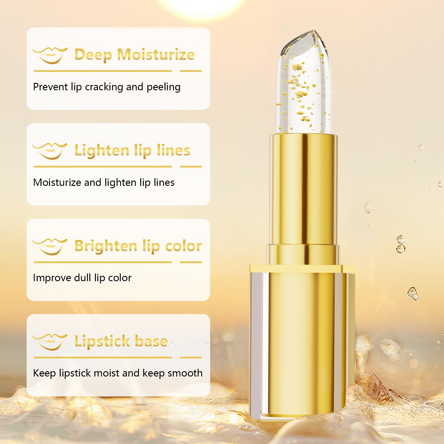 2Pcs True Tone Ph Adjusting Lipstick, Transferproof Clear Lip Gloss That Changes Color, Long-Lasting Moisturizing Lip Glow, Deep Nourishment