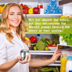 Purriko Refrigerator Deodorizer,Long-Lasting Fridge Odor Eliminator,Fridge Deodorizer,Baking Soda And Activated Carbon Alternative