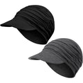 6 Pcs Chemo Cancer Hat for Women Breathable Bamboo Newsboy Baseball Cap Soft Headwear for Cancer Patient Hair Loss Black,dark Grey