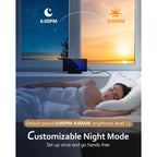Upgraded Digital Alarm Clock For Bedrooms, Digital Clock With Customizable Night Mode, 5 Levels Brightness+Off, 2 Volume, 3 Alarm Tones, Snooze, Usb Charging Port, Power-Off Memory, 12/24H/Dst
