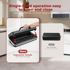 Vacuum Sealer Machine, Upgraded 230W 95Kpa 10-In-1 Food Sealer With Double Heat Seal For Dry Moist Food, Easy-Lock Handle, Hose, Built-In Cutter And Bag Storage + Bags (1 Roll + 10 Pre-Cut)