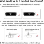 Lafocuse Silent 24 Inch Diy Wall Clock With Large Clock Hands And Motor Kit, Diy 12888 Clock Movement Mechanism Replacement With 12 Inch Long Minute Hands For Living Room