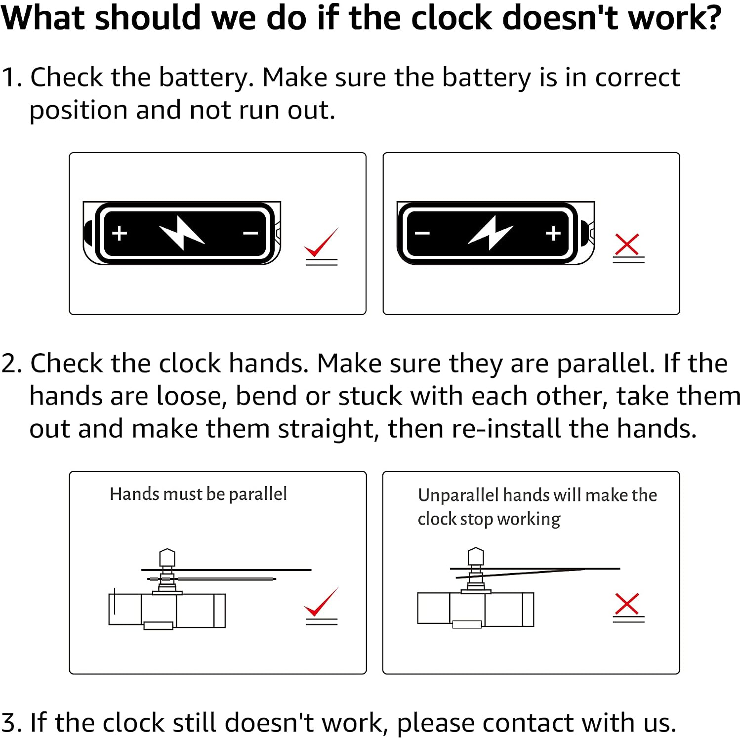 Lafocuse Silent 24 Inch Diy Wall Clock With Large Clock Hands And Motor Kit, Diy 12888 Clock Movement Mechanism Replacement With 12 Inch Long Minute Hands For Living Room