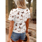 Shewin Womens Summer Tops Short Sleeve T-Shirts Western Graphic Crew Neck Casual Cute Tees 2026 Clothes