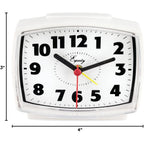 Equity 33100 Electric Silent Analog Alarm Clock With Lighted Dial