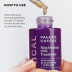 Paula'S Choice Clinical 20% Niacinamide Vitamin B3 Concentrated Face Serum, Anti-Aging Serum For Face, Treatment For Discoloration & Minimizing Large Pores, Fragrance-Free, 0.67Oz