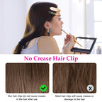 D 6 Pcs Creaseless Hair Clips No Bend No Crease Hair Clip Makeup Clips For Women And Girls Flat Hair Clips For Hairstyling Salon Golden Handle