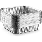 Waytiffer 25pack- 8 x 8 Aluminum foil Pans Disposable Heavy Duty Square baking Cake Pan, Cooking Tins Homemade Breads Oven Pans,Foil Pan, Baking pan Roasting