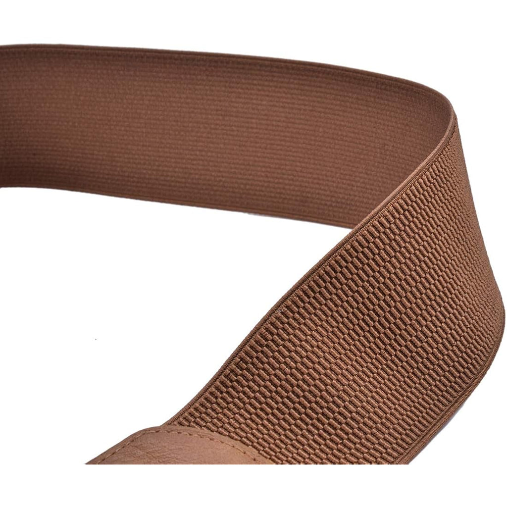 Beltox Women Elastic Belt Dress Stretchy Wide Waist Vintage Thick Cinch PU Leather