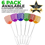 Supreme Bug & Fly Swatter 6-Pack – Braided Metal Handle 6 Pack Fly Swatters, Multi Pack Colors, – For Indoor/Outdoor – Flyswatter