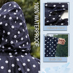 Fashion Hooded Rain Poncho Waterproof Raincoat Jacket With Pocket For Women/Men/Adult