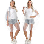 4/6/12 Pack Disposable Rain Ponchos For Adults - Emergency Rain Poncho For Camping Hiking Travelling