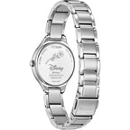 Citizen Women'S Eco-Drive Mickey Mouse & Friends, Mickey Mouse And Minnie Tango, 3 Hand Silver-Tone Stainless Steel Bracelet Watch (Fe2101-58W)