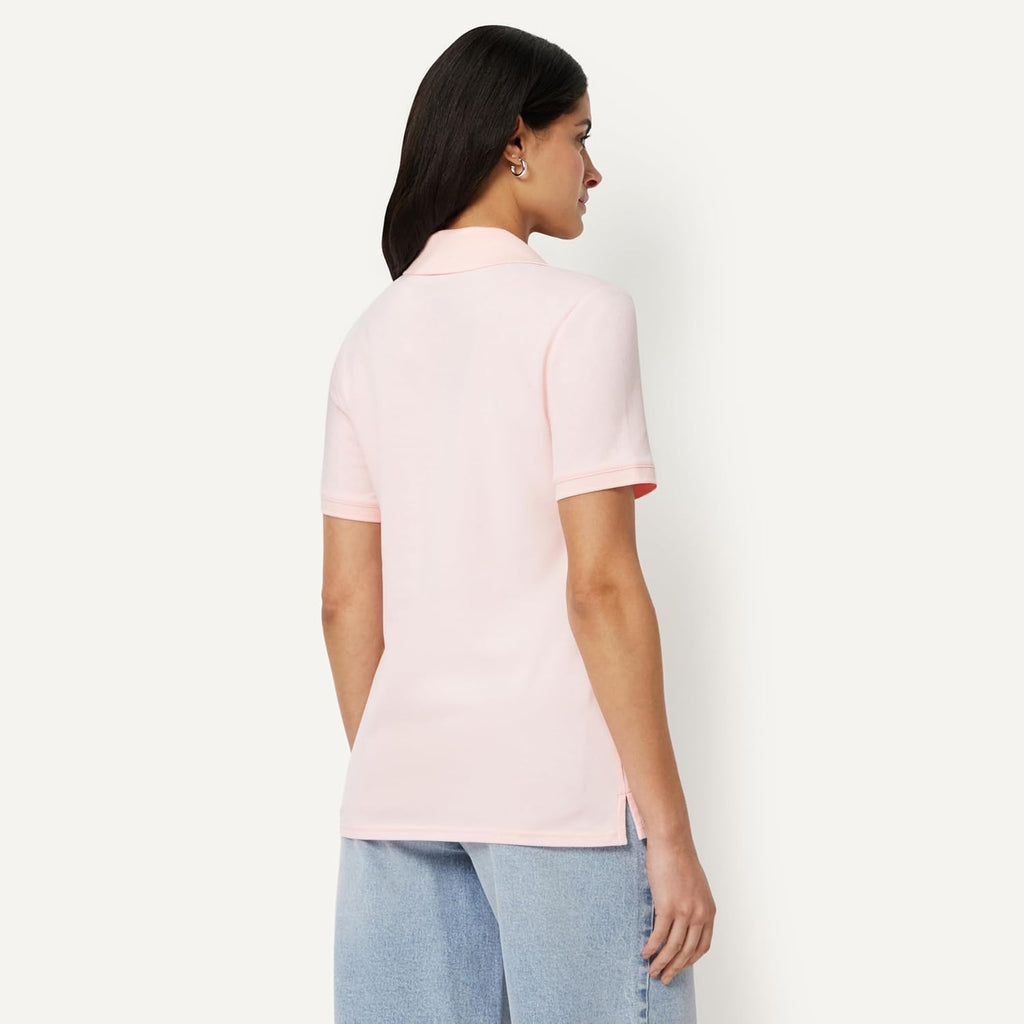 Women's Short-Sleeve Polo Shirt, Soft Stretch Cotton Jersey (Available in Plus Size)