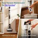 Levoit Cordless Vacuum Cleaner, Anti-Tangle For Pet Hair, Up To 50 Minutes