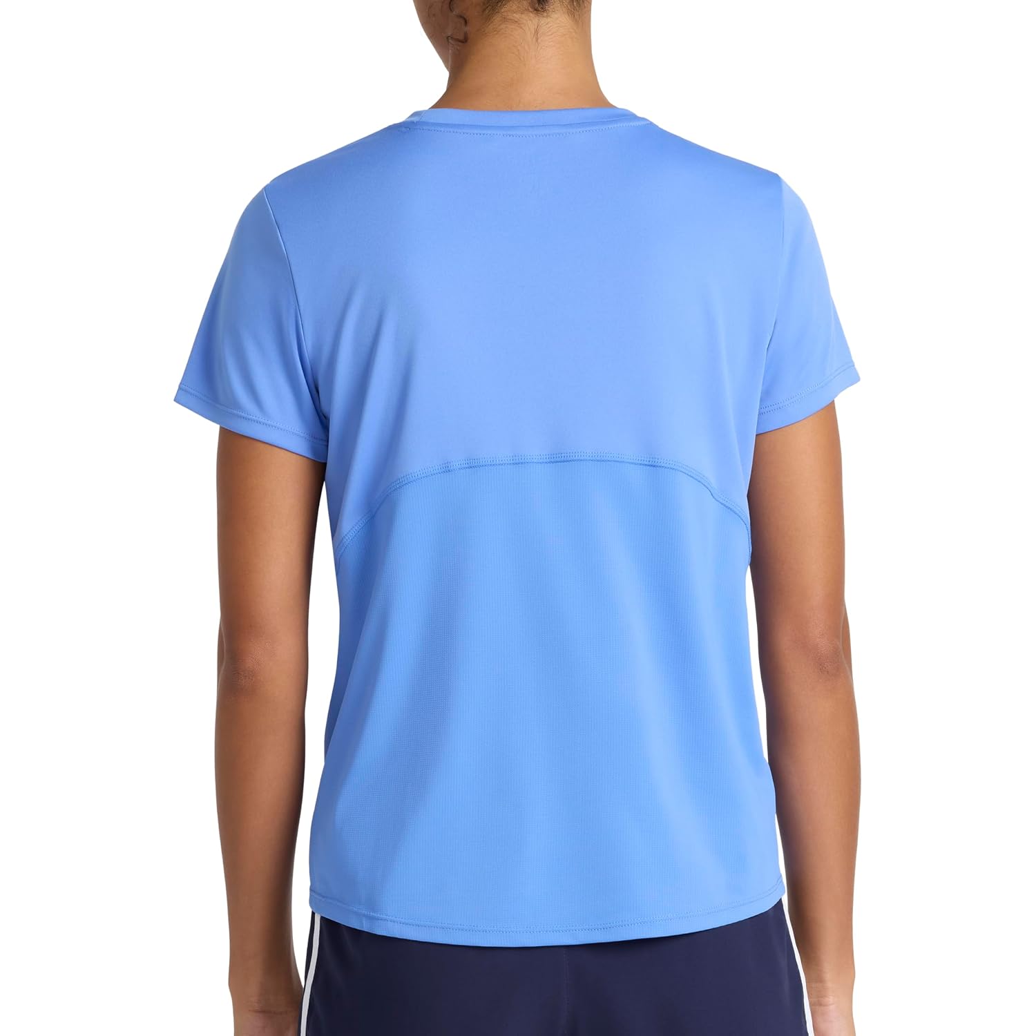 Reebok Women'S Small Logo Short Sleeve Crewneck T-Shirt, Lightweight, Moisture Wicking