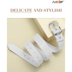 SUOSDEY Women Belts For Jeans Dresses Pants Ladies Leather Waist Belt with Elegant Buckle, Width 1.3"