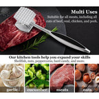 Aliglow Meat Tenderizer Hammer Tool Pounder For Tenderizing Steak Beef Poultry, Heavy Duty Dual-Sided Mallet With Soft Grip Handle - Multifunctional Kitchen Beater For Chicken,Fish, Baking