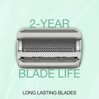 Panasonic Electric Bikini Trimmer, Women's Waterproof, Full-Body Cordless Electric Razors for Women with Bikini Attachments, 3 Hypoallergenic Blades, for Travel, Shower and Everyday Use - ES-AWL6AG