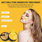 24K Gold Eye Masks For Dark Circles And Puffiness 70Pcs, Under Eye Patches For Puffy Eyes Treatment, Under Eye Gel Pads W/ Collagen, Caffeine, Peptides For Eye Bags Treatment, Gel Eye Mask Skincare