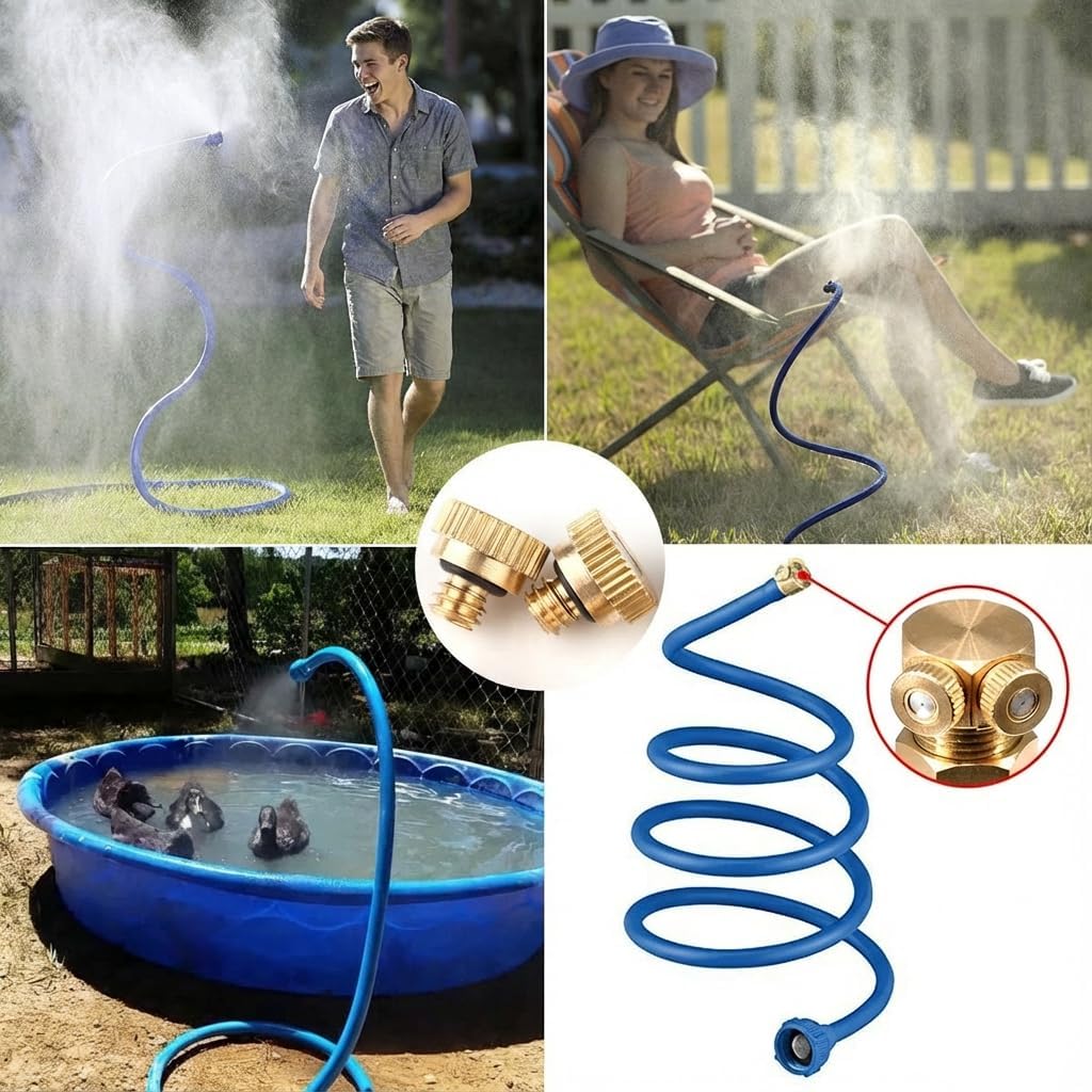 32 Pack- Brass Misting Nozzles For Outdoor Cooling System, 0.012” Orifice (0.3 Mm) 10/24 Unc