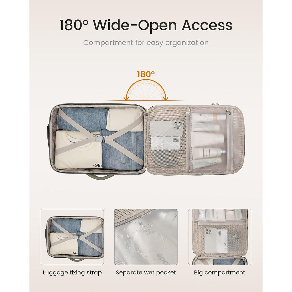 Lovevook 40L Travel Backpack For Women & Men, Airline Approved Carry On Luggage With 3 Packing Cubes, Tsa Overnight Bags, Waterproof Personal Item Bag, Weekender Essentials Backpacks Fits 17" Laptop